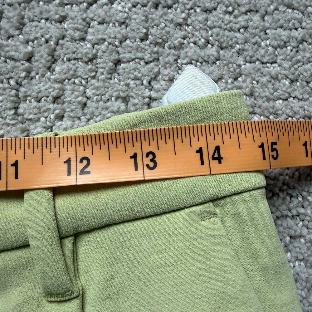 Abercrombie & Fitch Crepe Tailored Ultra Wide Leg Pants Size 28 Lime Green - Picture 10 of 12